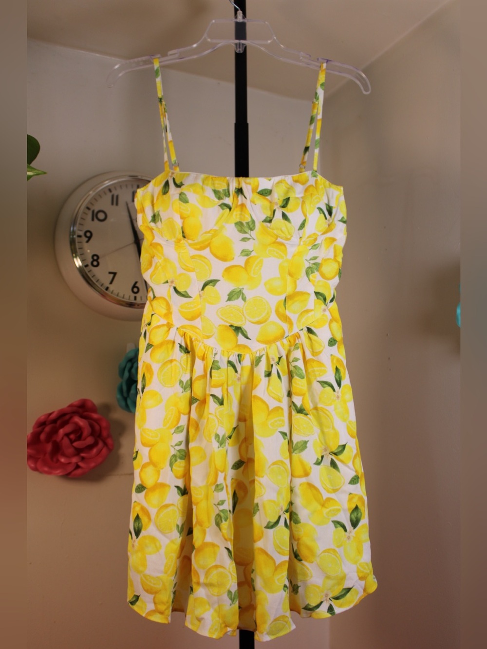 Signature8 Yellow Lemon Print Sundress
